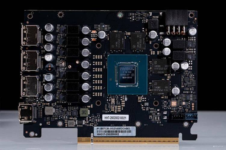 Detailed view of modern gaming GPU components