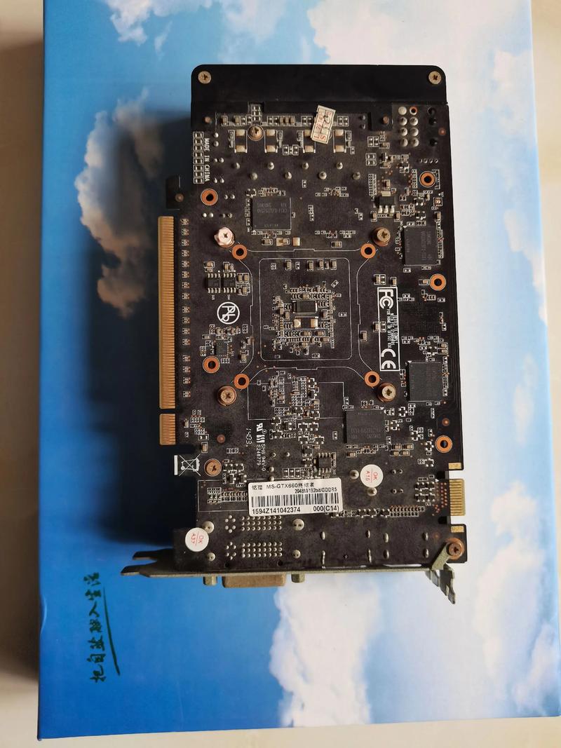 Graphics card detailed view on table