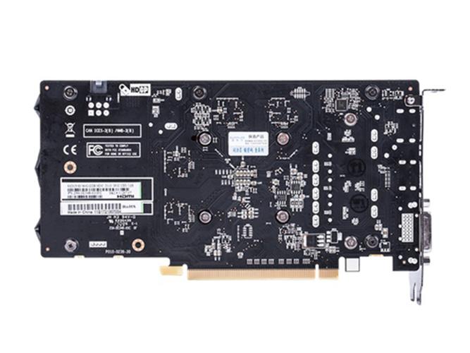 显卡安装在PC机箱中的侧视图