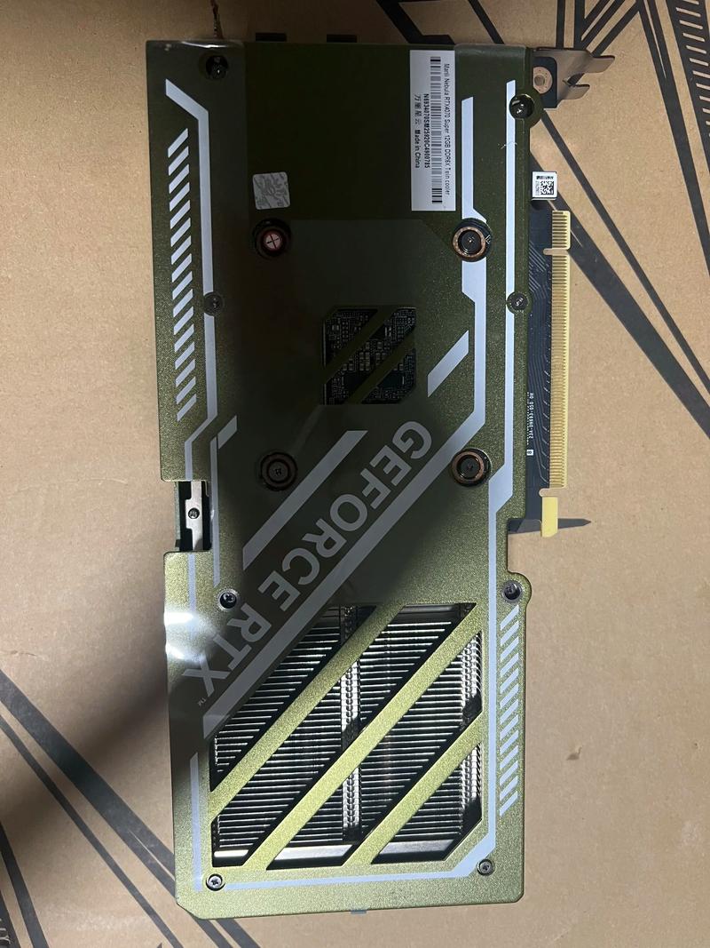 Close-up graphics card specs view