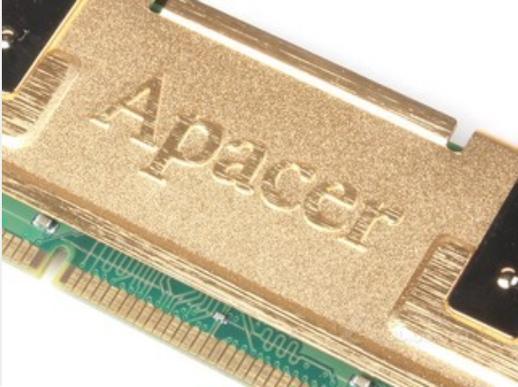 Computer RAM module on white background