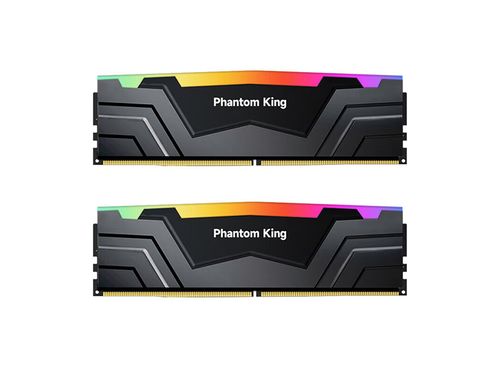 Close-up of RGB gaming PC with memory modules