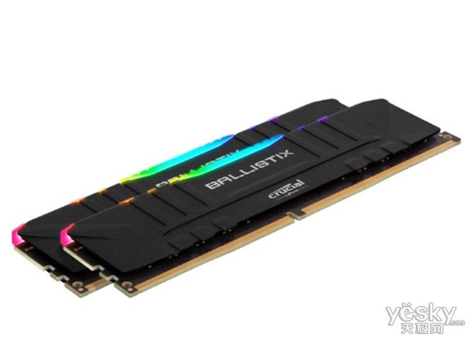 RAM module with heatsink cooling view