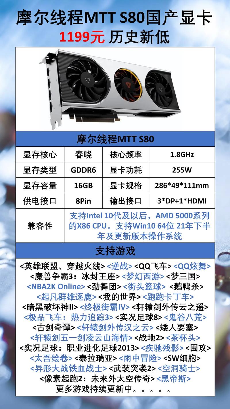 摩尔线程MTT S80 vs 翔升GTX660Ti 深度对比