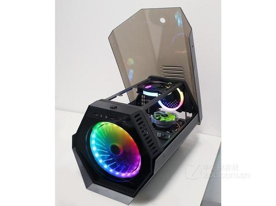 PC case interior view showing drive bays and expansion slots