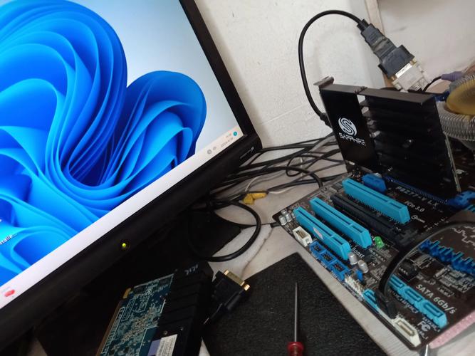 Graphics card close-up showing components