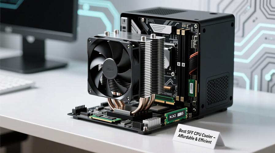 CPU cooler with fan detailed view