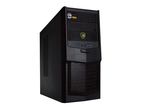 RGB illuminated PC case with tempered glass panel