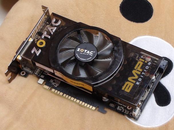 Red and black GPU with aggressive styling