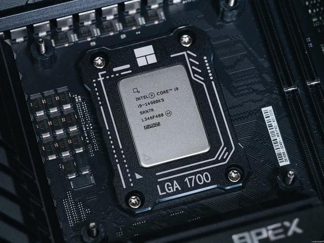 CPU chip installed on motherboard