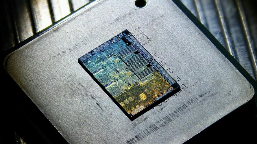 Close-up computer processor chip
