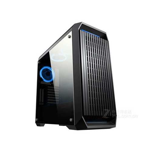 PC case with graphics card installation view