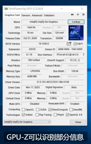 显卡规格对比示意图
