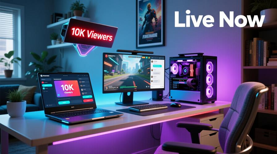 电竞玩家在高端游戏电脑前