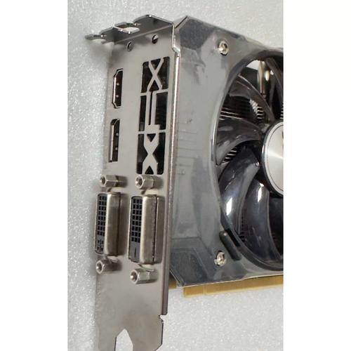 Graphics card close-up showing components and cooling