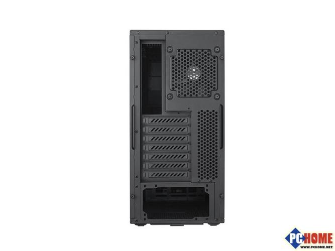 Black PC tower with components
