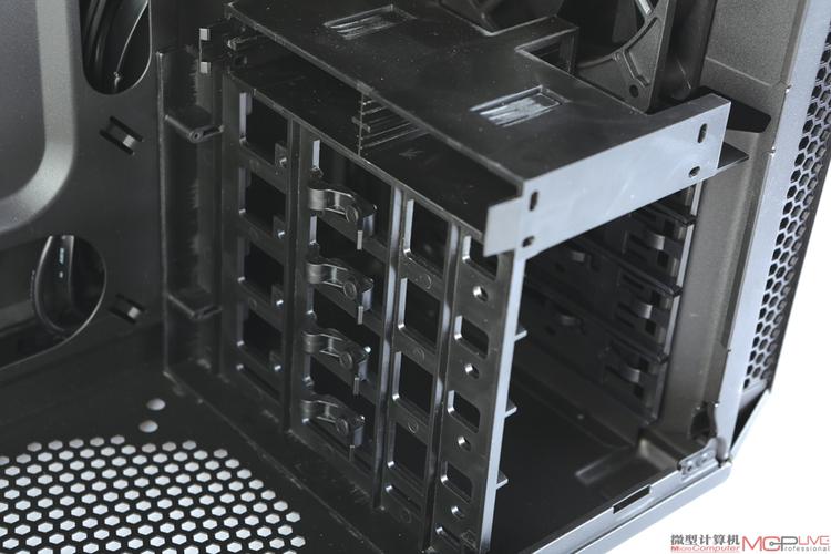 Black computer case interior fans