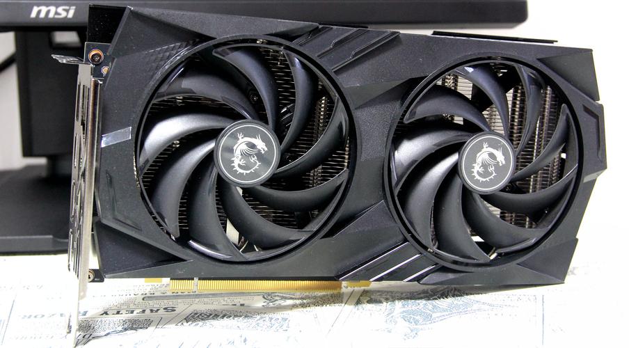 Gaming setup with monitor displaying high graphics game