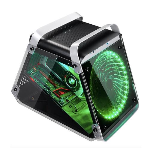 Black PSU with cables in computer case