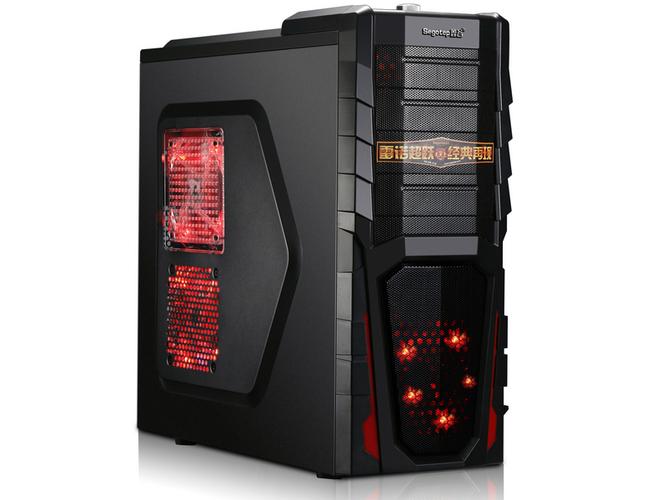 Black mid tower PC case exterior view