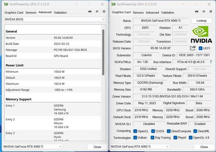 Graphics card close-up showing components