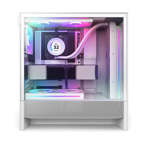 Computer tower interior showing fans and components