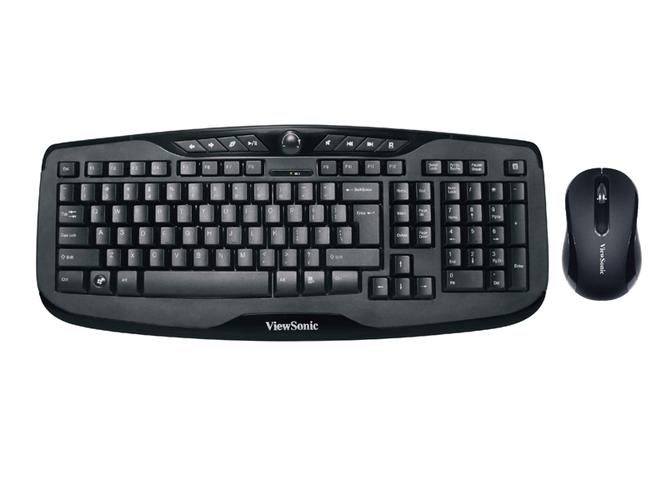 粉色和蓝色键鼠套装的细节特写