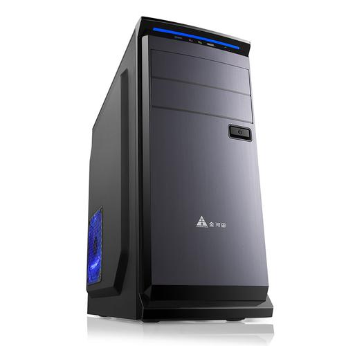 PC case with installed components performance view