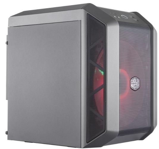 Mini ITX case with components installed