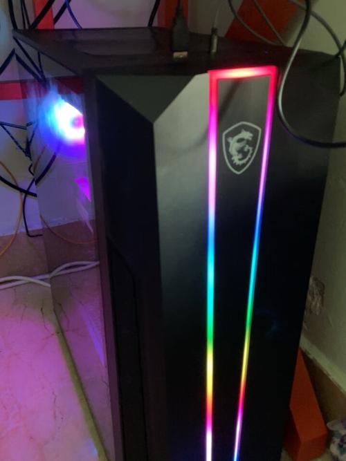 PC case with vibrant RGB lighting