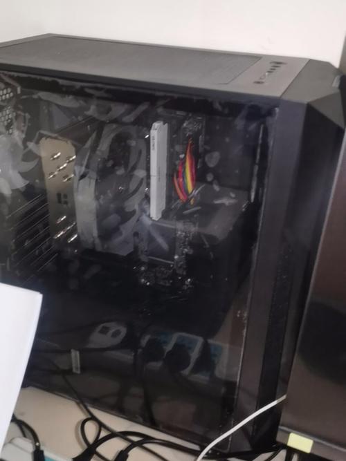 PC case interior with cooling fans