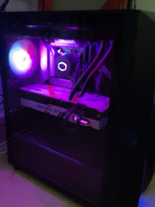 PC components with colorful RGB lighting