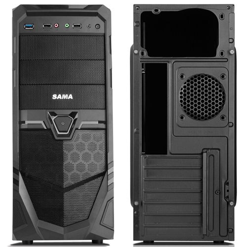 PC case with fans and components