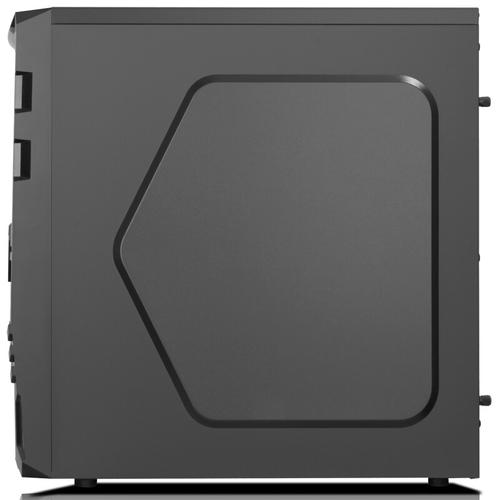 Open PC case with graphics card and fans