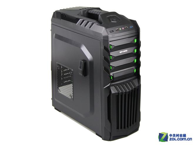 PC case with installed components and fans performance
