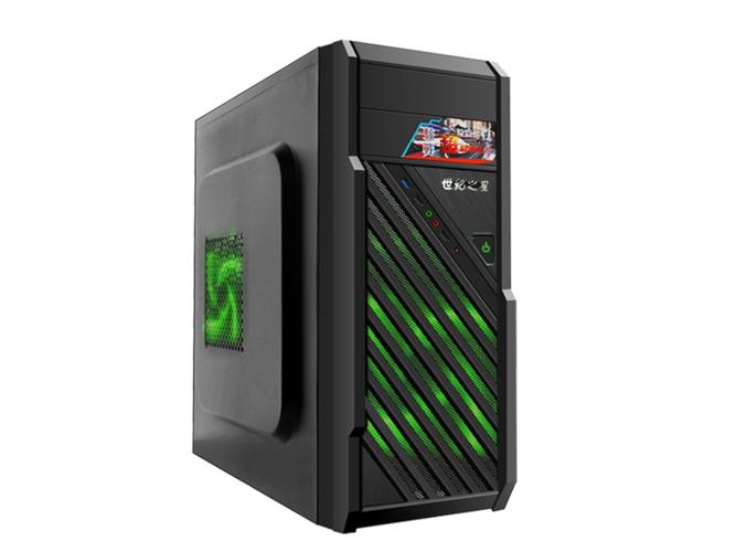 Modern black computer tower side profile