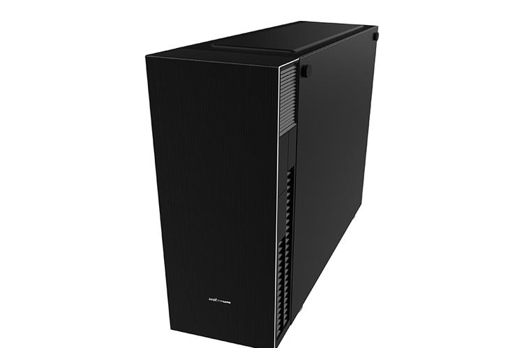 黑色静音PC机箱外观正面视图