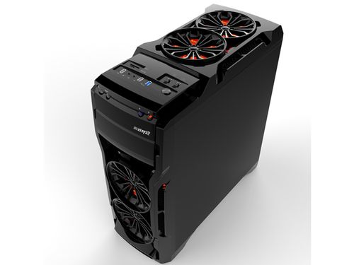 游戏机箱风扇散热气流演示