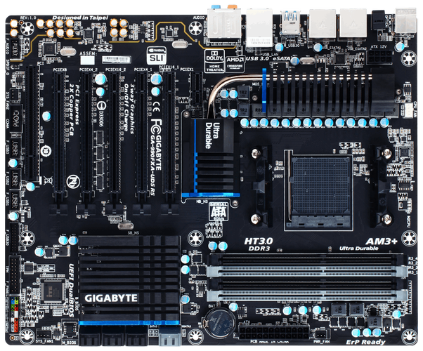 ATX主板散热片与接口布局细节