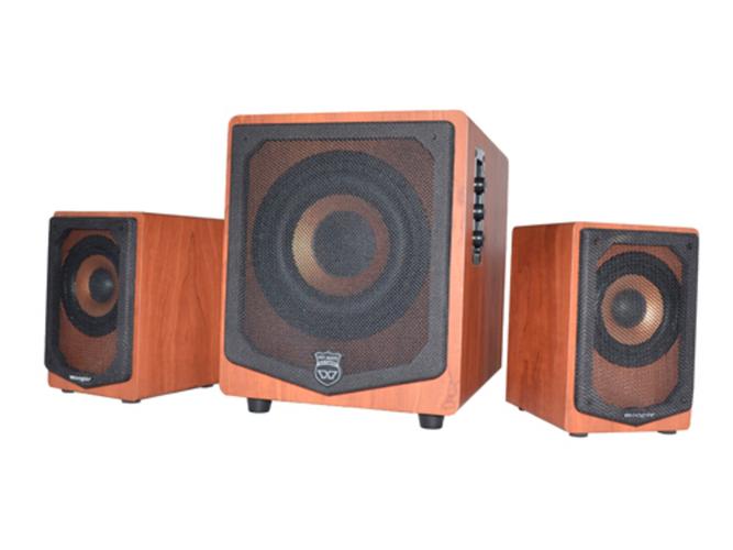 2.1声道音箱桌面摆放