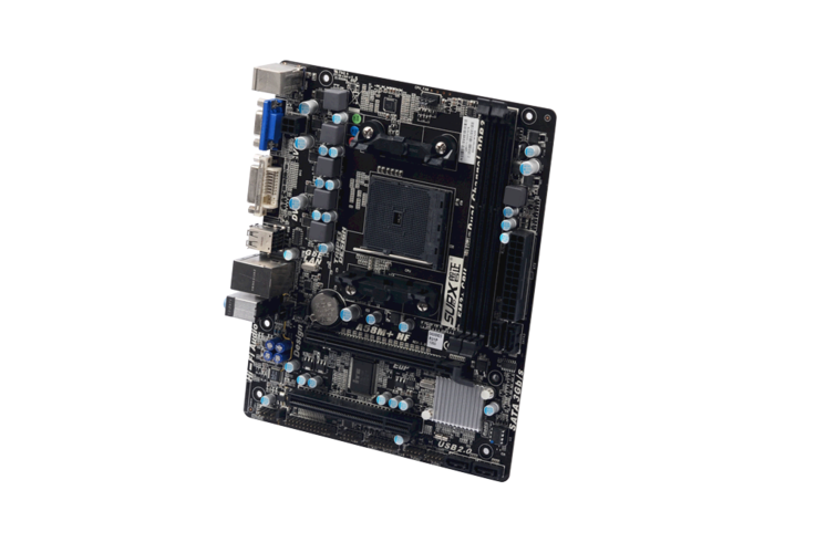 APU processor on motherboard during test