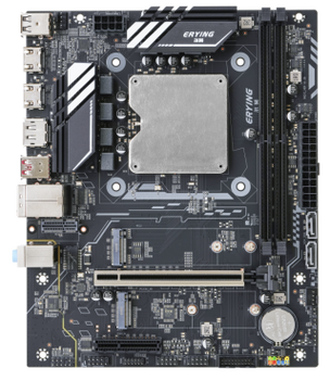 CPU mounted on computer motherboard