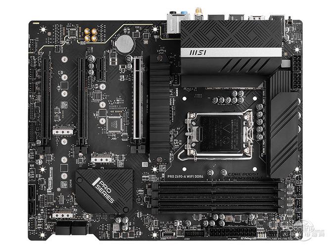 PC motherboard in system build with storage and GPU