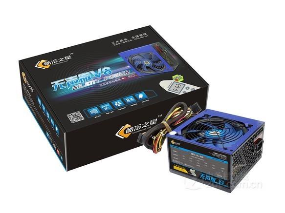 酷冷之星无声版V8电源内部规格与风扇细节