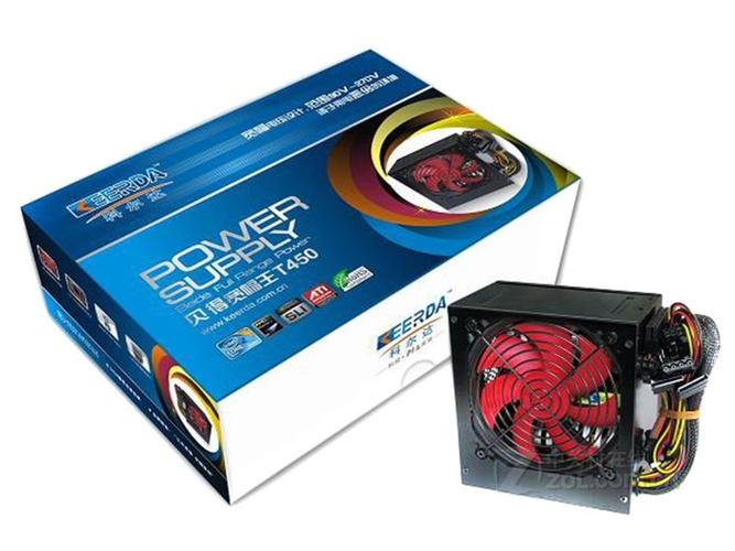 黑色电脑电源单元与线缆