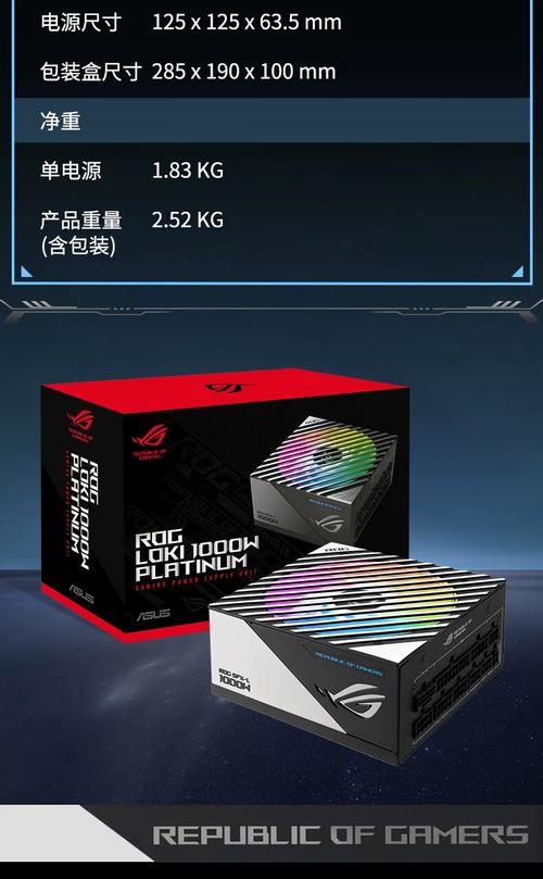 高端 PC 电源规格展示