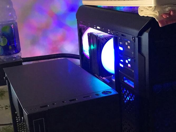 Graphics card installed in a computer case