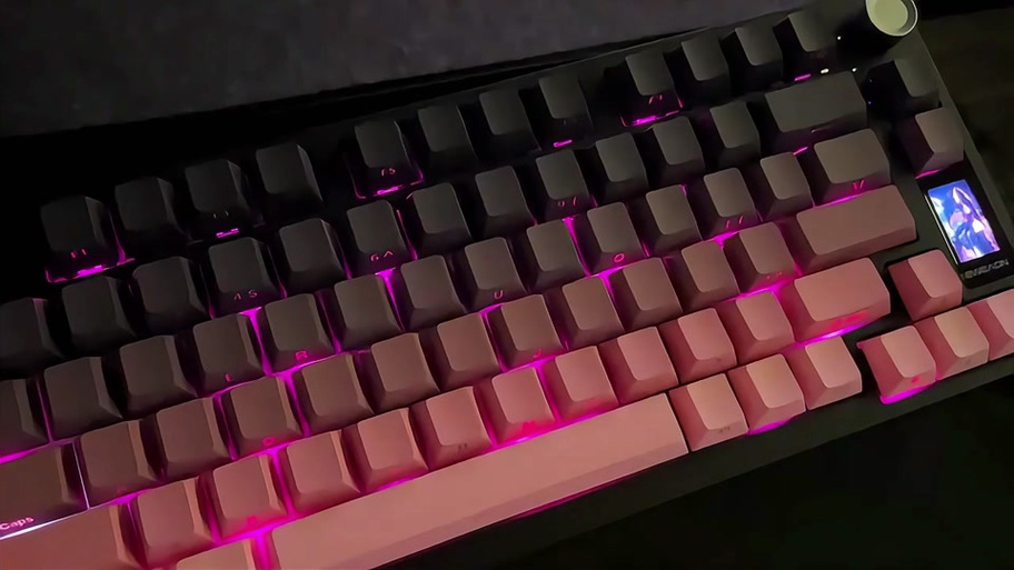 前行者X75 椰紫轴机械键盘深度评测：RGB背光与全键热插拔体验