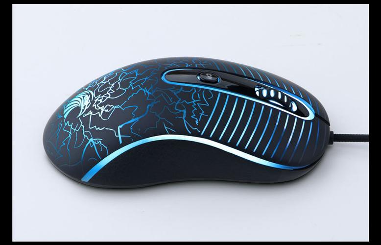 Gaming setup with LED mouse