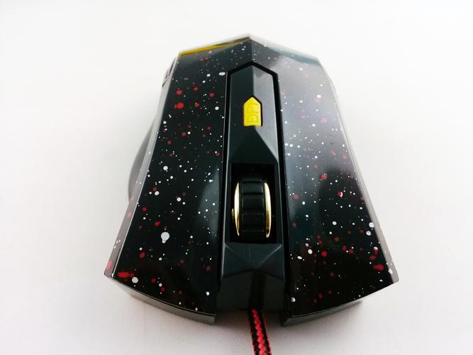 Gaming mouse in action on mousepad